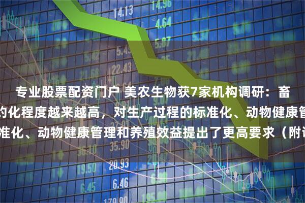 专业股票配资门户 美农生物获7家机构调研：畜牧养殖业的规模化、集约化程度越来越高，对生产过程的标准化、动物健康管理和养殖效益提出了更高要求（附调研问答）